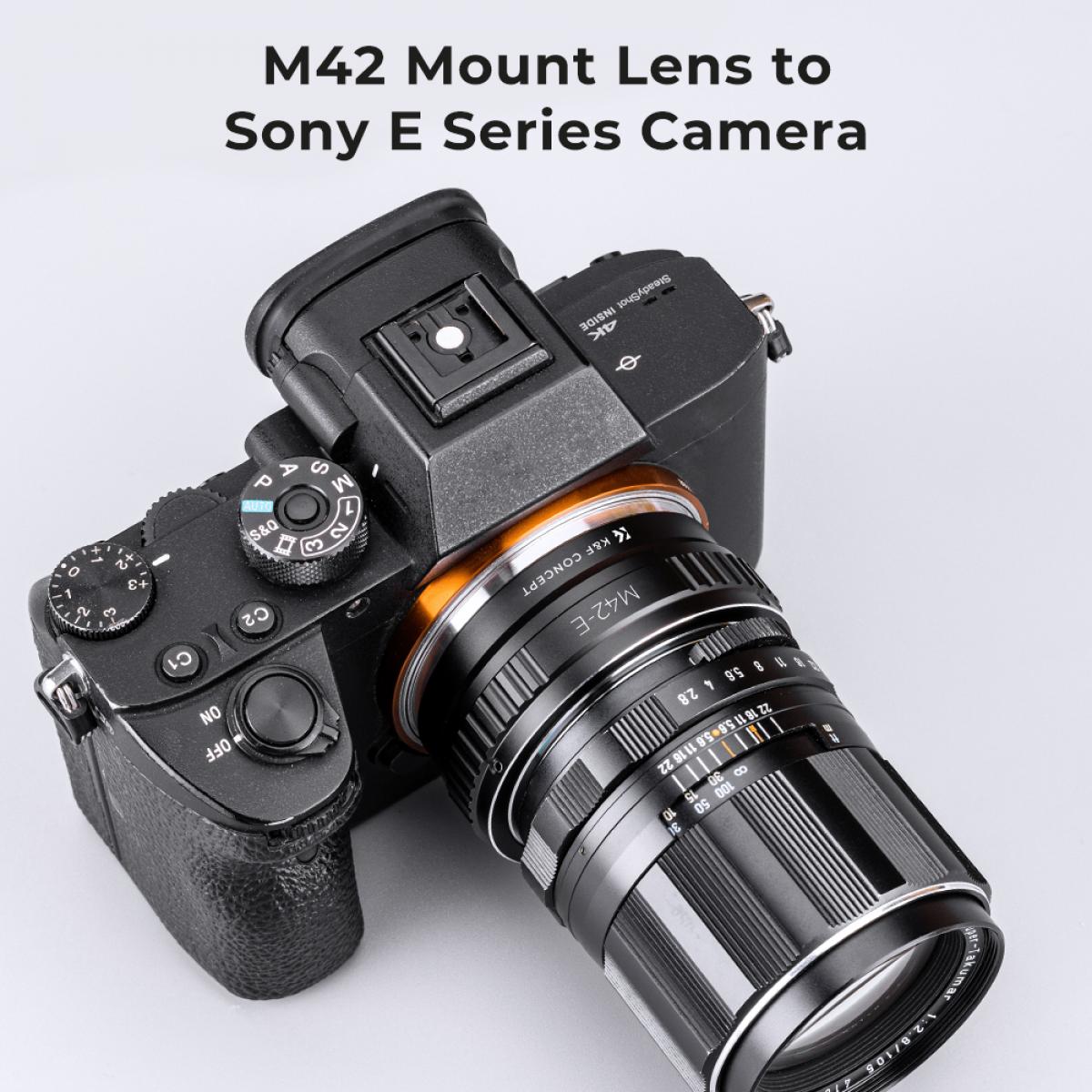 M42 Objektiv på Sony E Mount Kamera Adapter