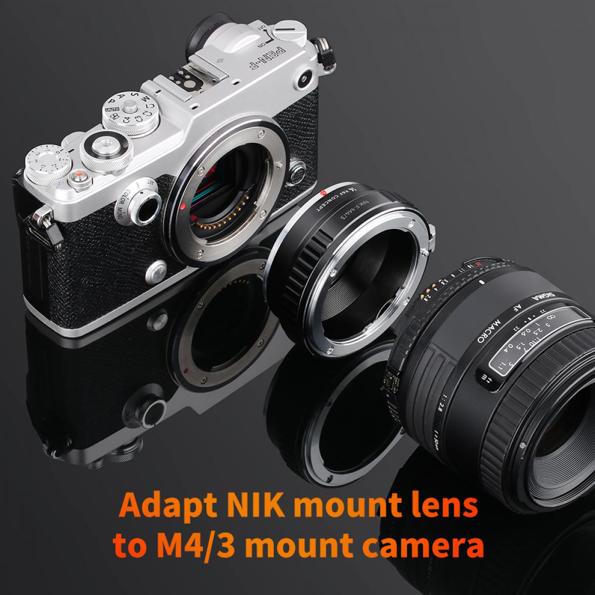 AI-M4/3 Lens Adapter Handmatige Focus Compatibele Nikon F Lenzen voor M43 MFT Camera Lichaam