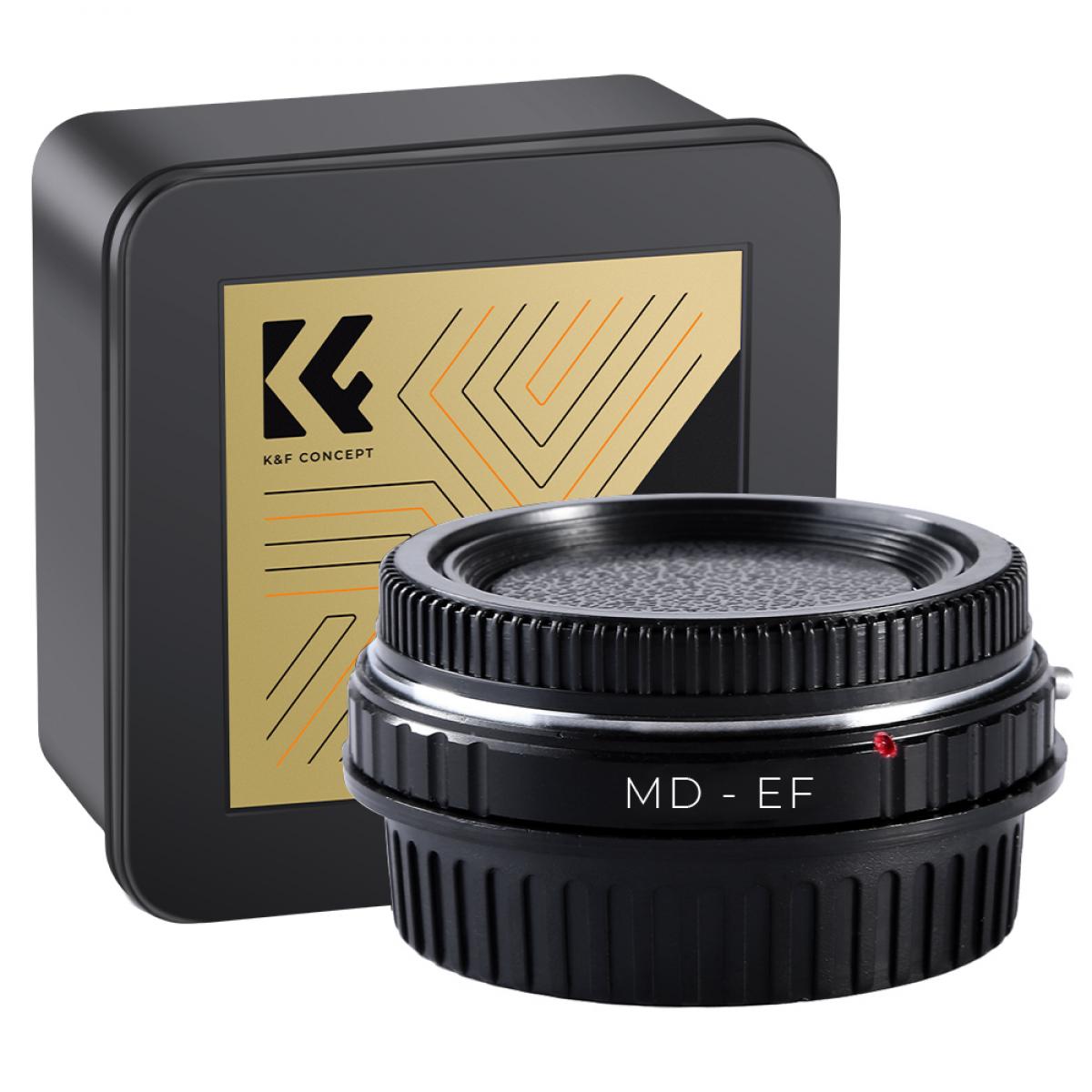 K&F M12131 Bague Adaptation Objectif Minolta MD MC  vers Canon EF Mount Appareil Photo avec Optic Glass