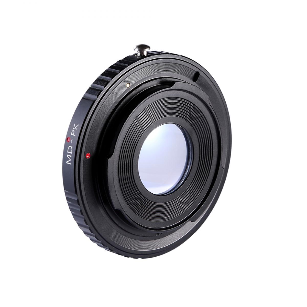 Minolta MD Lenses to Pentax K Camera Mount Adapter with Optic Glass