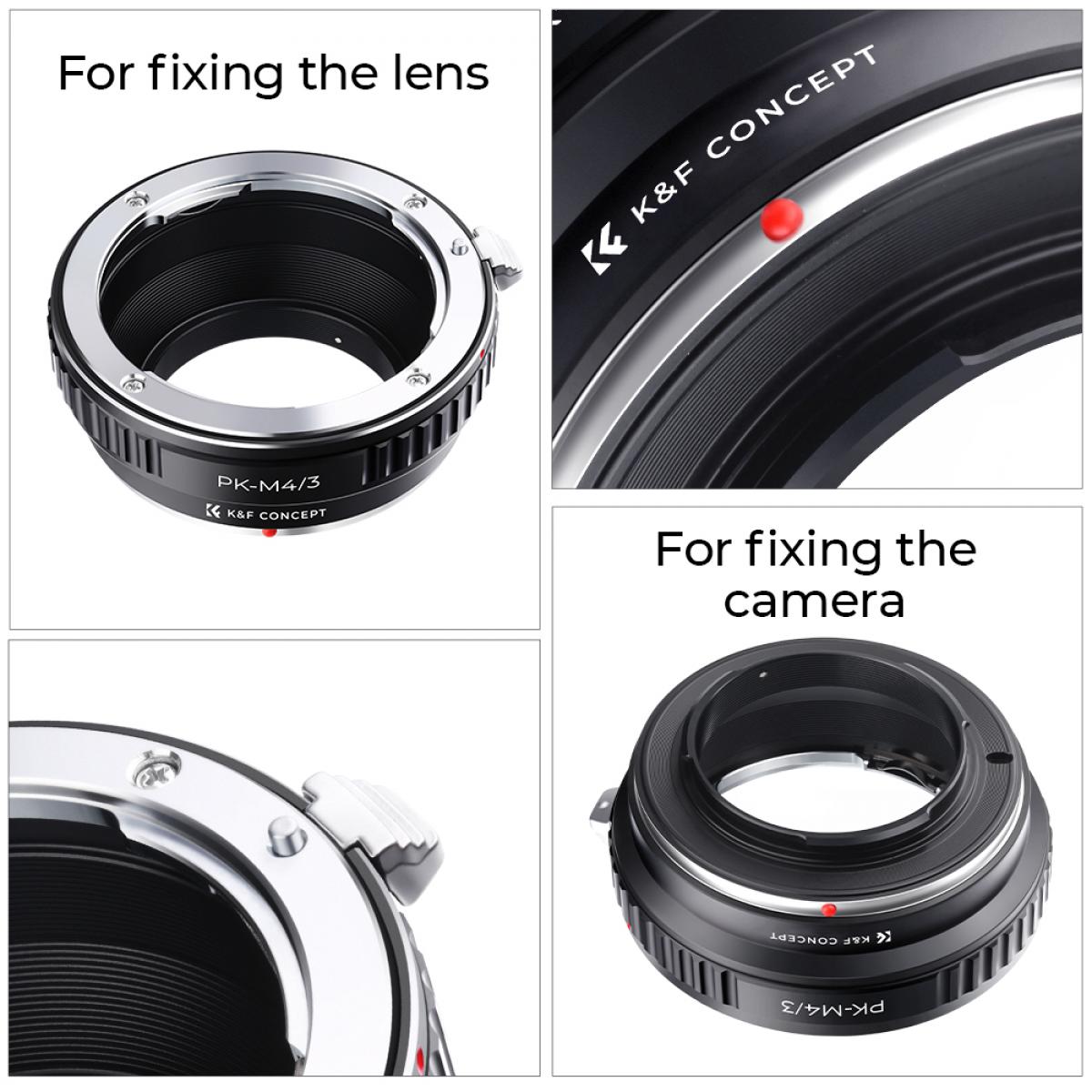 PK-M4/3 Lens Adapter Handmatige Focus Compatibele Pentax K Lenzen voor M43 MFT Camera Lichaam