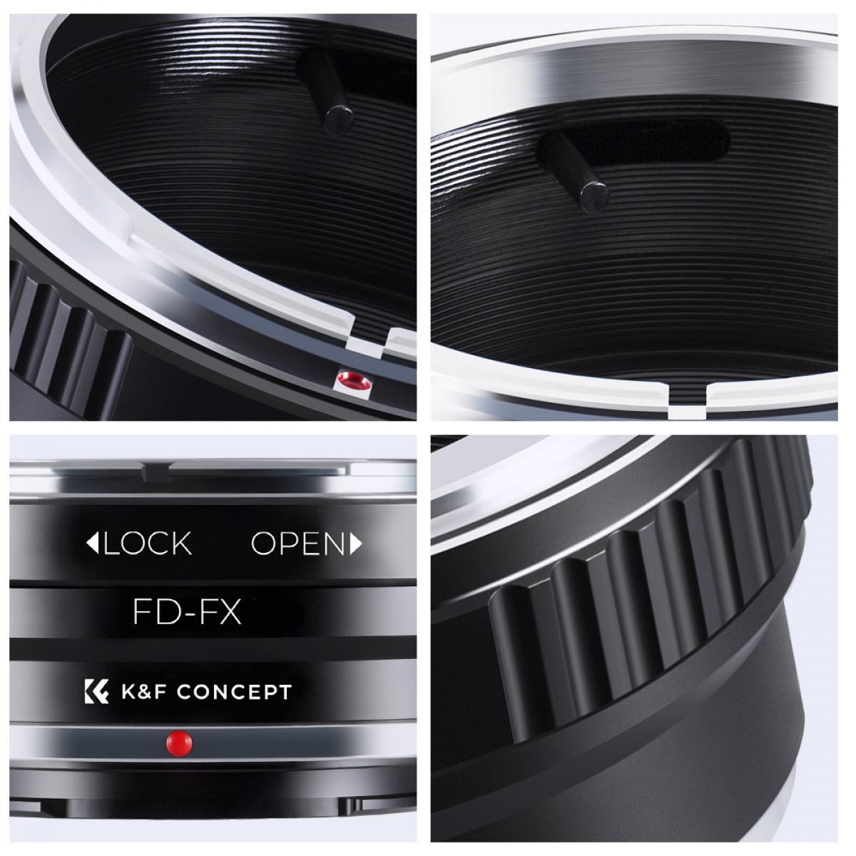 Canon FD Lens to Fujifilm FX Mount Mirrorless Camera Adapter K&F Concept Lens Mount Adapter