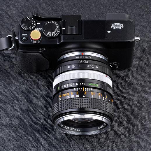 Sombreado mantener perrito K&F Concept Adaptador de Lentes Canon FD para Fuji X Cámara - K&F Concept