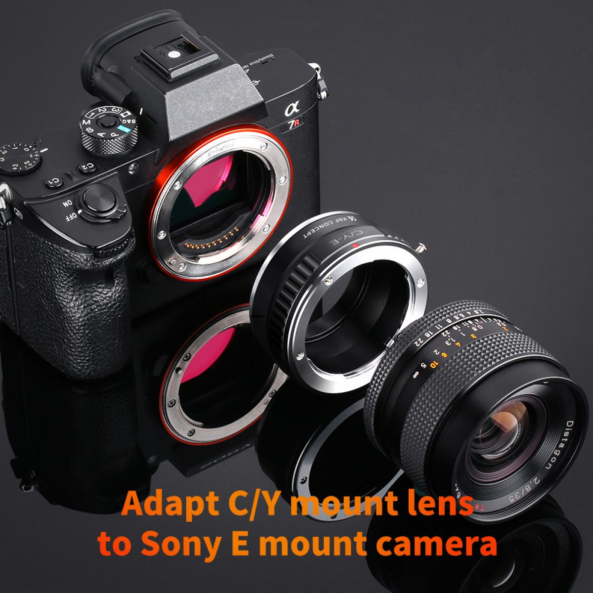 C/Y-NEX Lens Adapter Handmatige Focus Compatibele Contax Yashica Lenzen voor Sony E Camera Lichaam