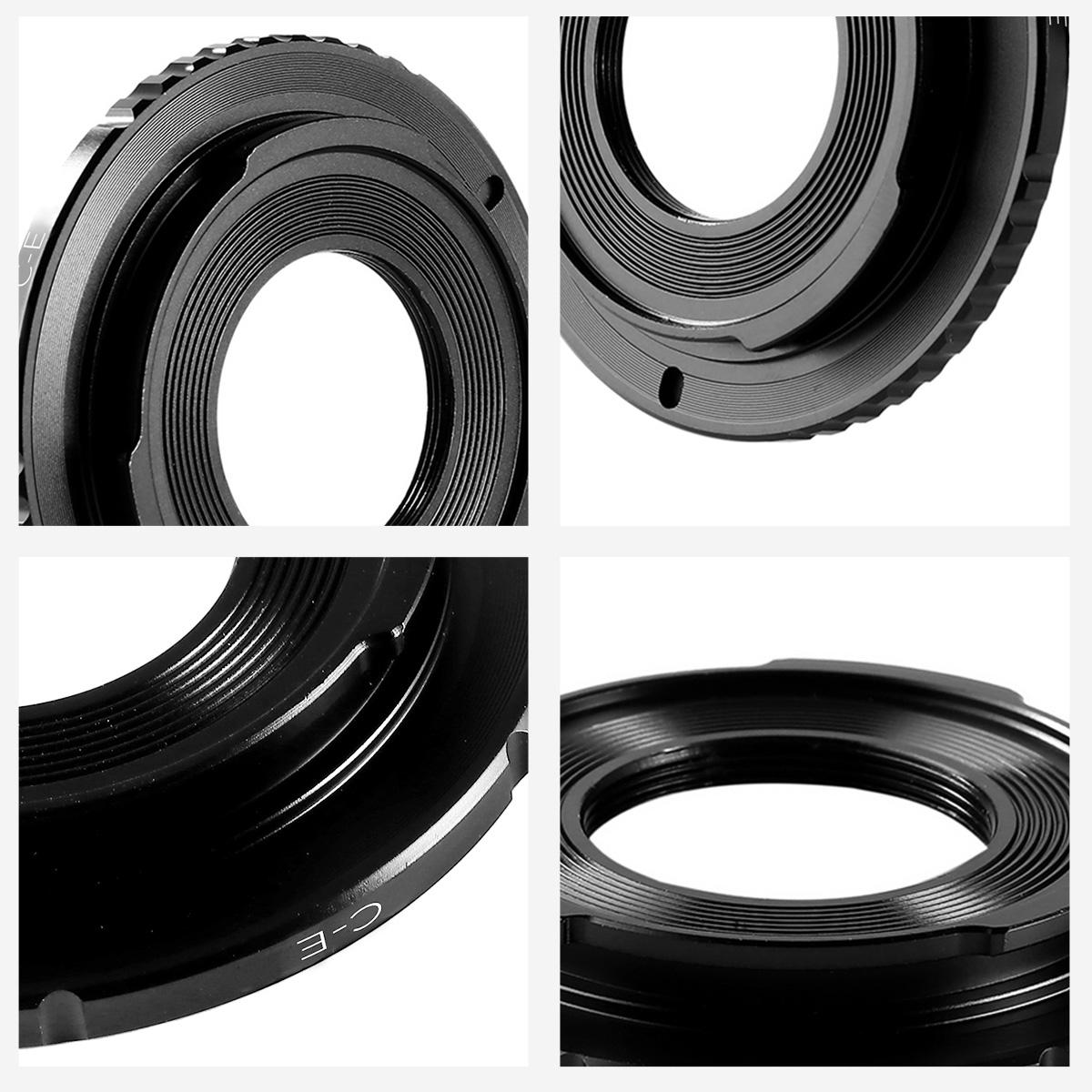 K&F Concept C-NEX Objektivadapter, für die Montage des C-Mount Objektivs an der Sony Alpha Nex E-Mount C-NEX Kamera