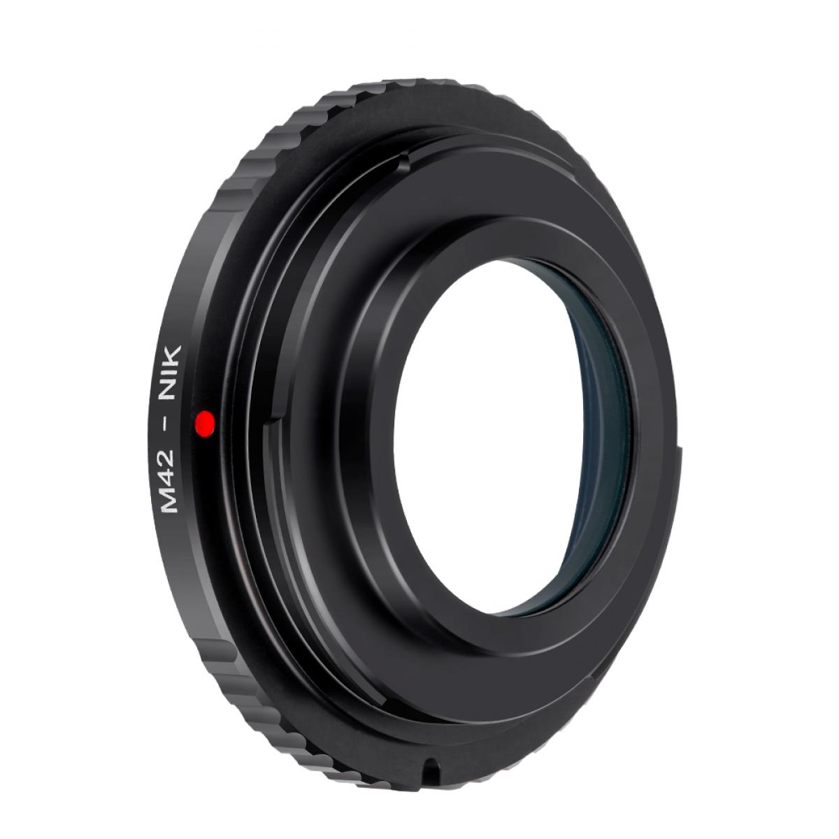 M42 Lenses to Nikon Camera Mount Adapter with Optic Glass