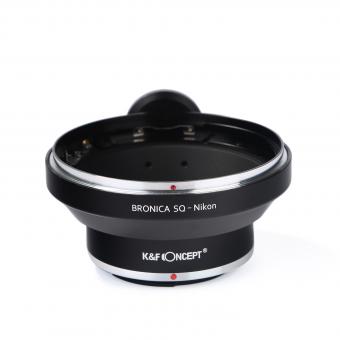 K&F Concept Adapter für Bronica SQ Objektiv auf Nikon F Mount Kamera mit Halterung