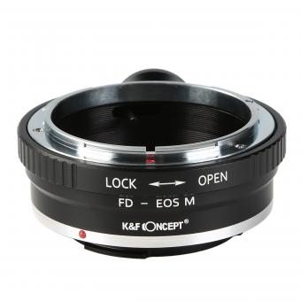 K&F Concept Adapter für Canon FD Objektiv auf Canon EOS M Mount Kamera mit Halterung