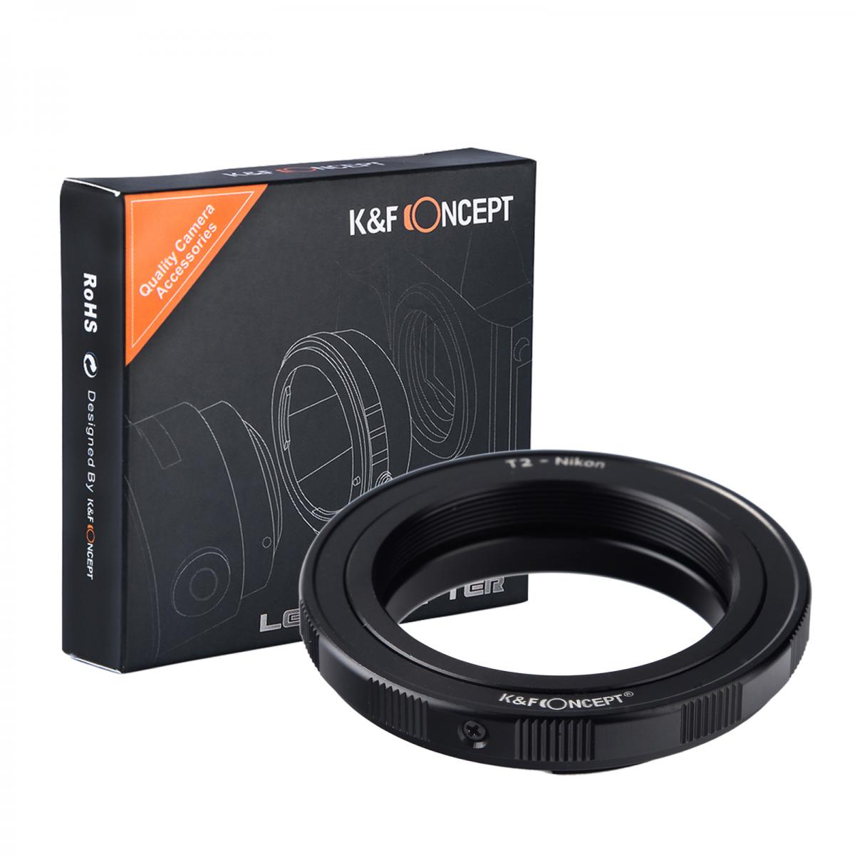 K&F Concept Adapter für T2 Objektiv auf Nikon F Mount Kamera