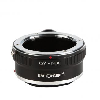 K&F Concept Adapter für Contax Yashica Objektiv auf Sony E Mount Kamera mit Halterung