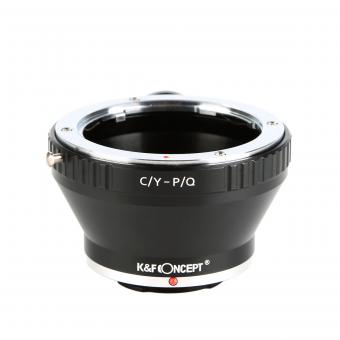 K&F Concept Adapter für Contax Yashica Objektiv auf Pentax Q Mount Kamera mit Halterung
