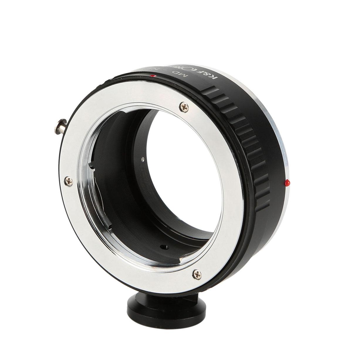 K&F Concept Adapter für Minolta MD/MC Objektiv auf Sony E/ NEX/Alpha Mount Kamera mit Halterung