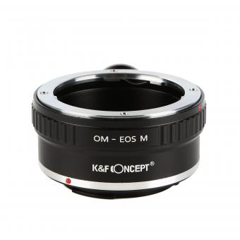 K&F Concept Adapter für Olympus OM Objektiv auf Canon EOS M Mount Kamera mit Halterung
