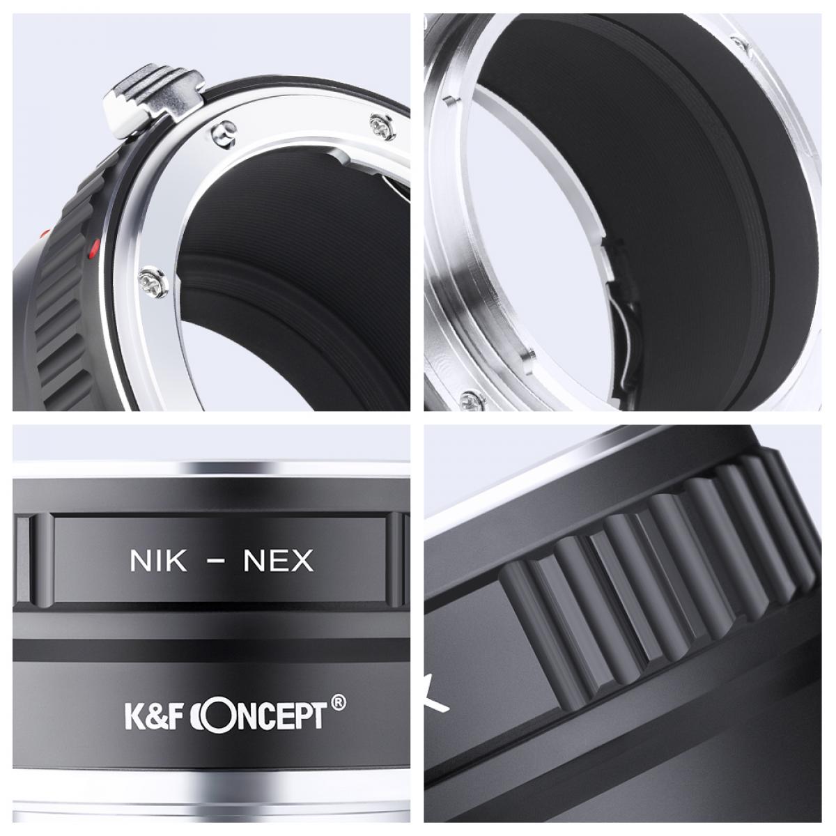 AI-NEX Lens Adapter Handmatige Focus Compatibele Nikon F Lenzen voor Sony E Camera Lichaam