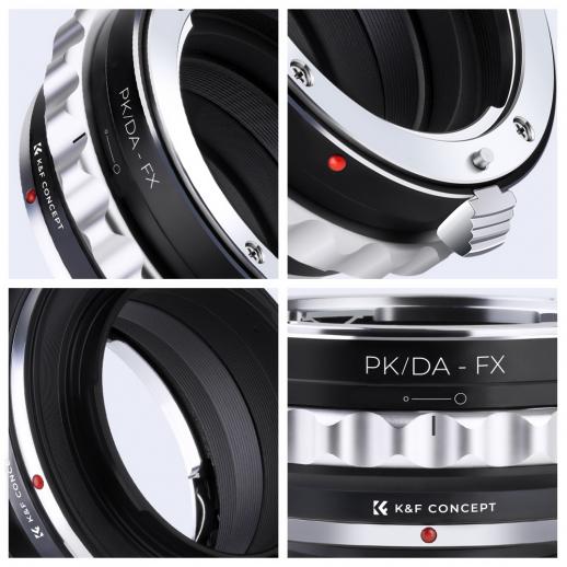 T angxi PK-FX-Kameraobjektiv manueller Fokus-Adapterring für Metallobjektivhalterung für Pentax PK-Objektiv für Fujifilm FX X-Pro1 X-E1-Kamera 