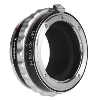 K&F Concept Adapter für Nikon G/F/AI/AIS/D Objektiv auf Canon EOS M Mount Kamera