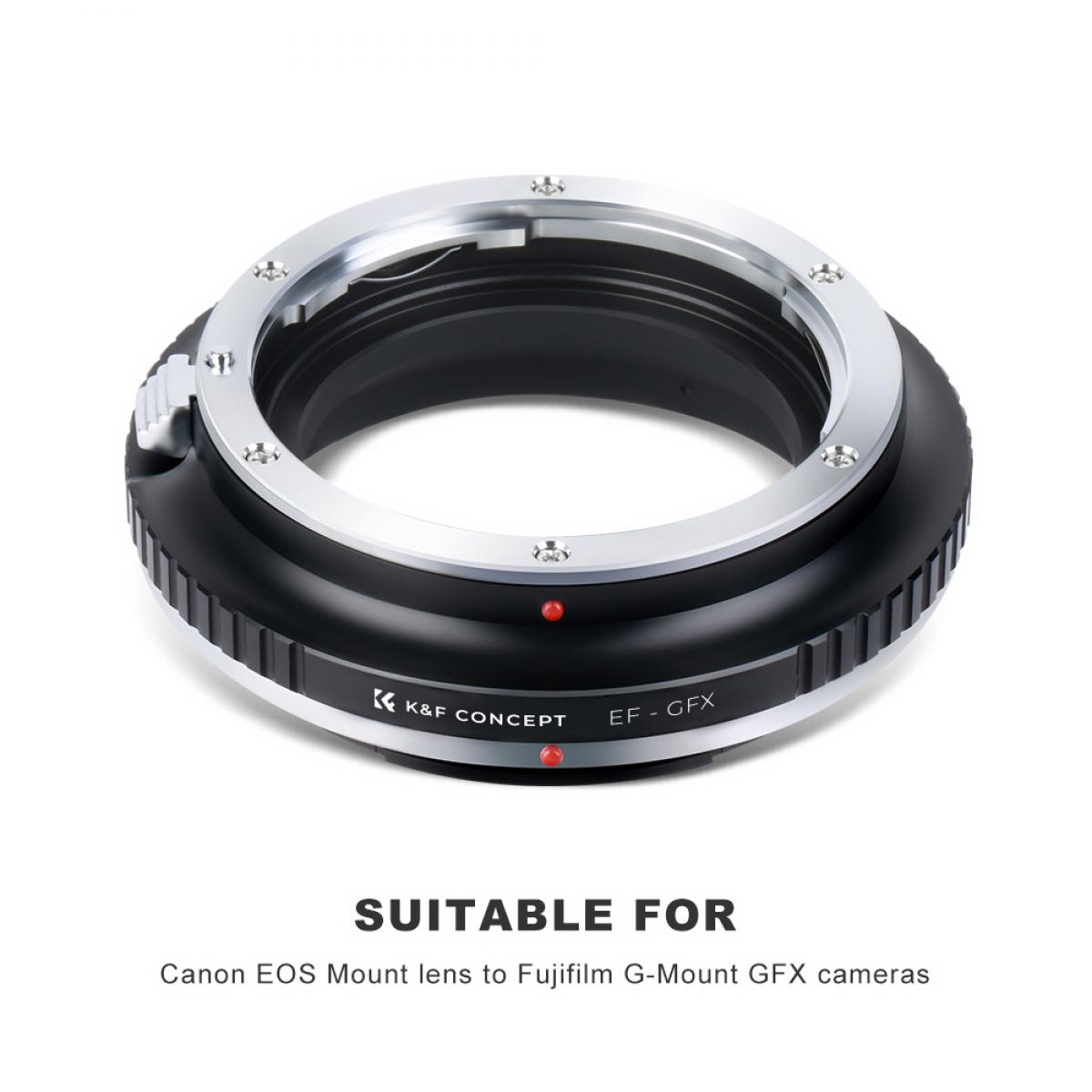 LENS ADAPTERS Canon EOS EF Lenses to Fuji GFX Camera Mount Adapter K