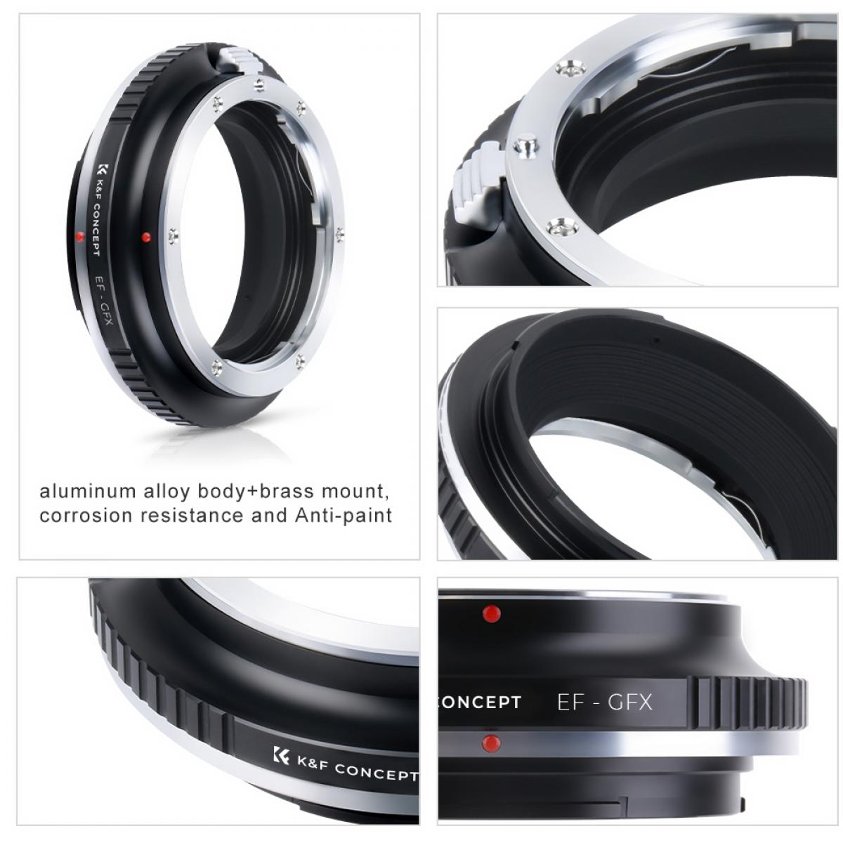 LENS ADAPTERS Canon EOS EF Lenses to Fuji GFX Camera Mount Adapter K