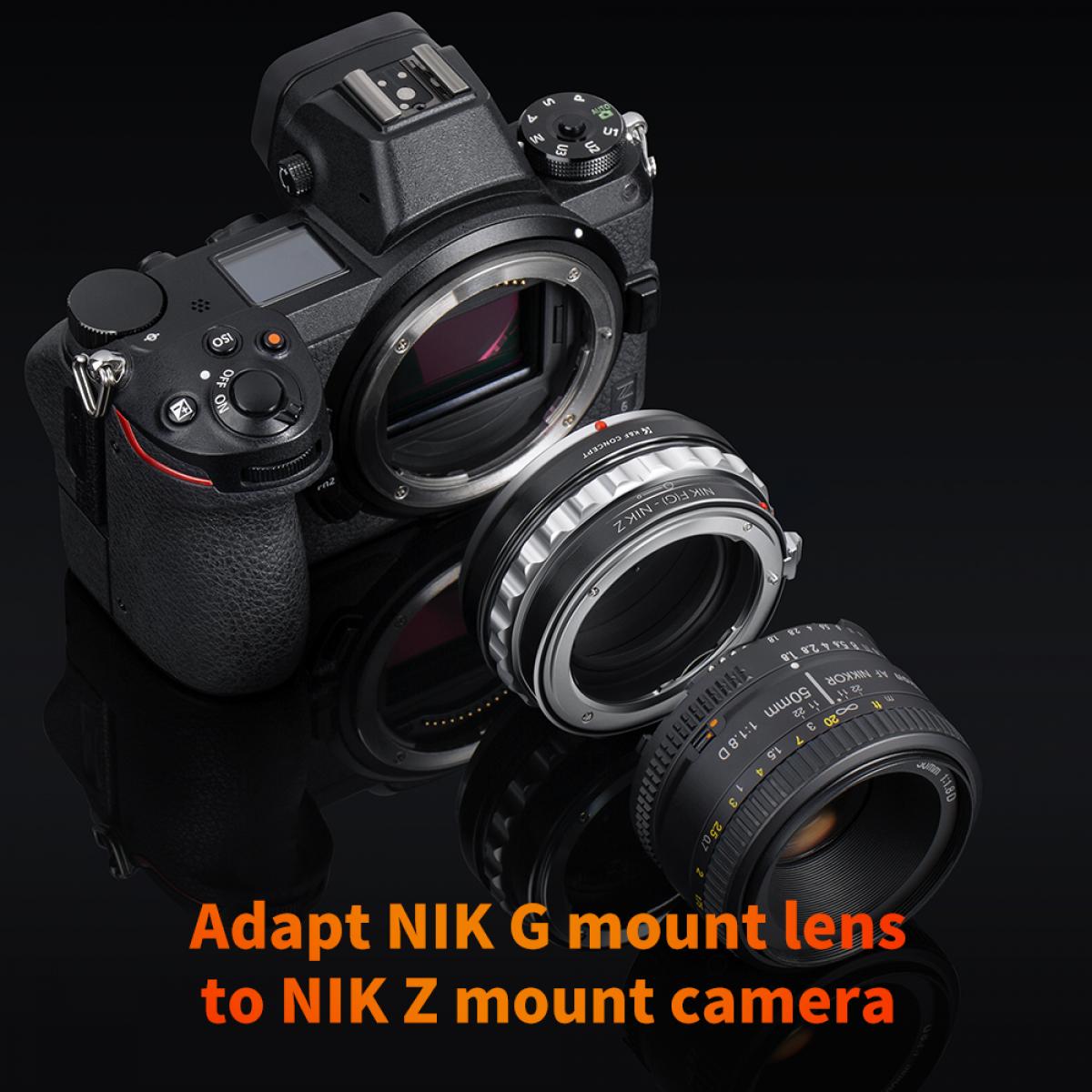 LENS ADAPTERS Nikon G Lenses to Nikon Z Camera Mount Adapter - K&F Concept