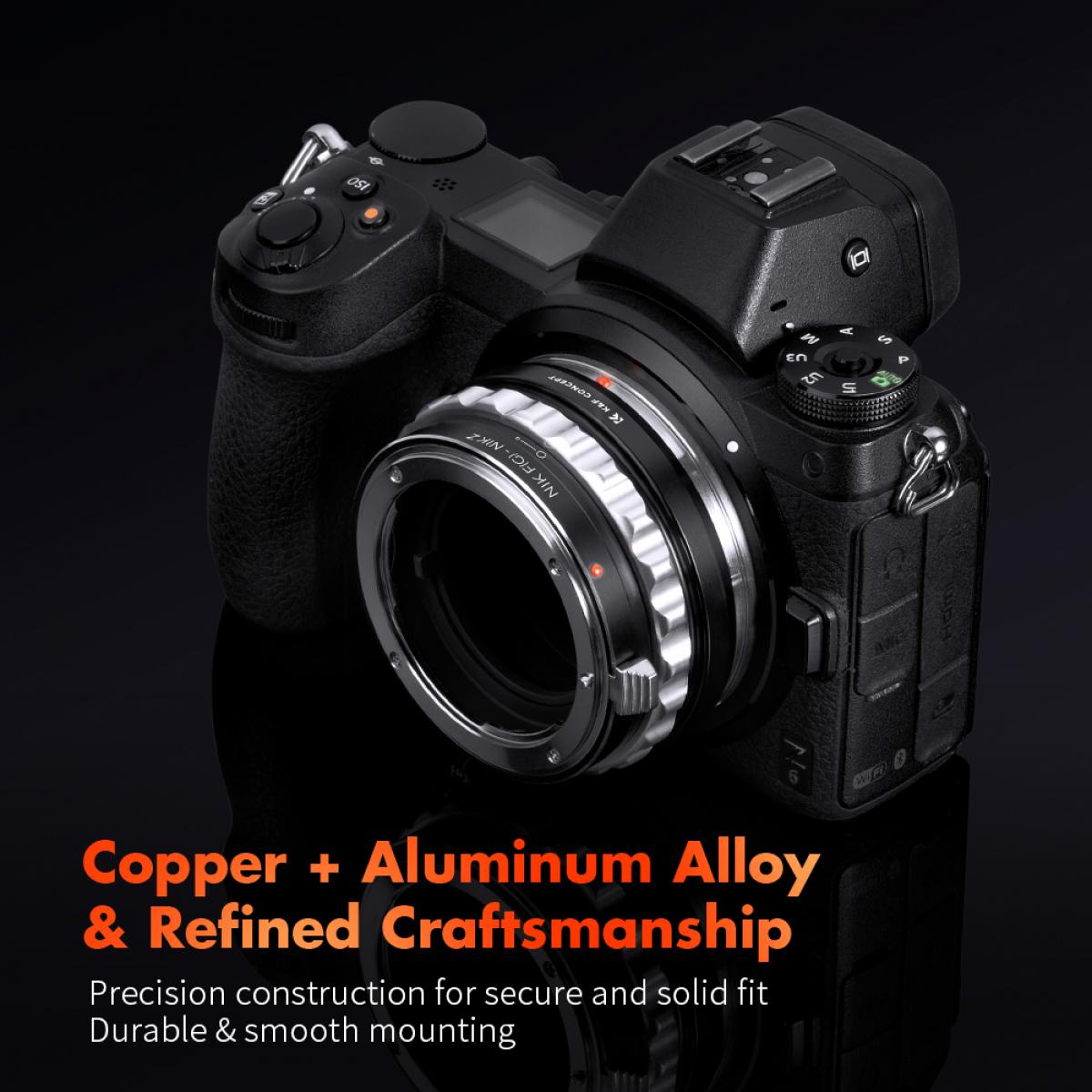 Adapter für Nikon G Objektiv auf Nikon Z Mount Kamera KENTFAITH