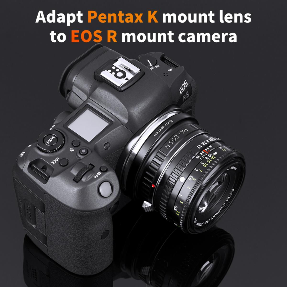 Adapter Pentax K Obiektyw do Canon EOS R Aparat K&F Concept