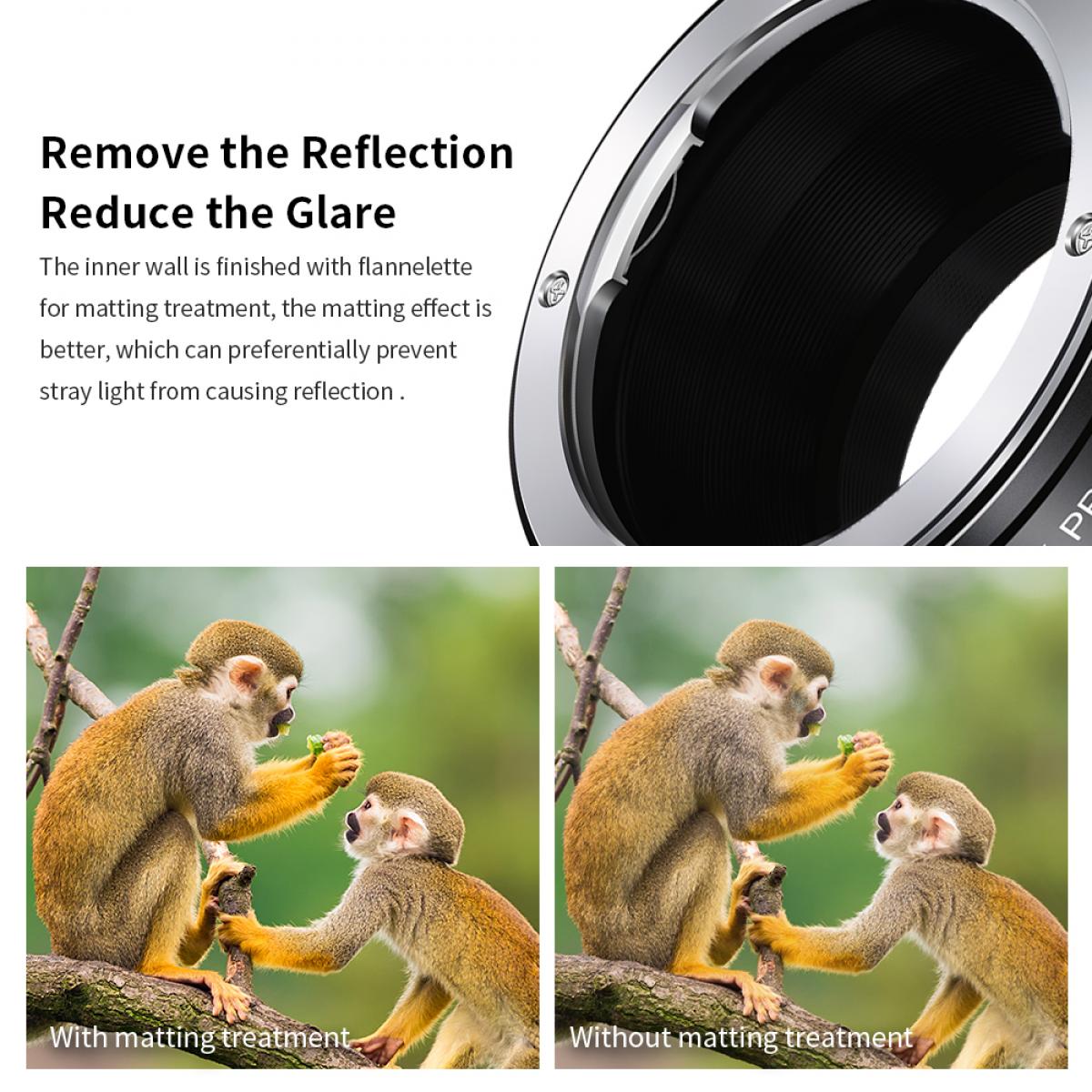 Adattatore da obiettivo Pentax PK a corpo macchina Sony FIT PRO per obiettivo K&F Concept