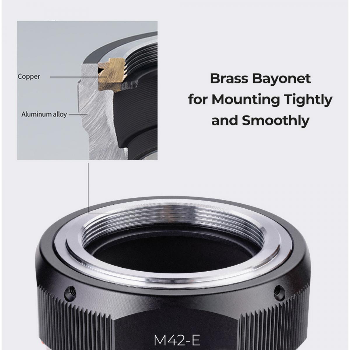 M42-NEX PRO Lens Adapter Handmatige Focus Compatibele M42 DSLR Lenzen voor Sony E Camera Lichaam