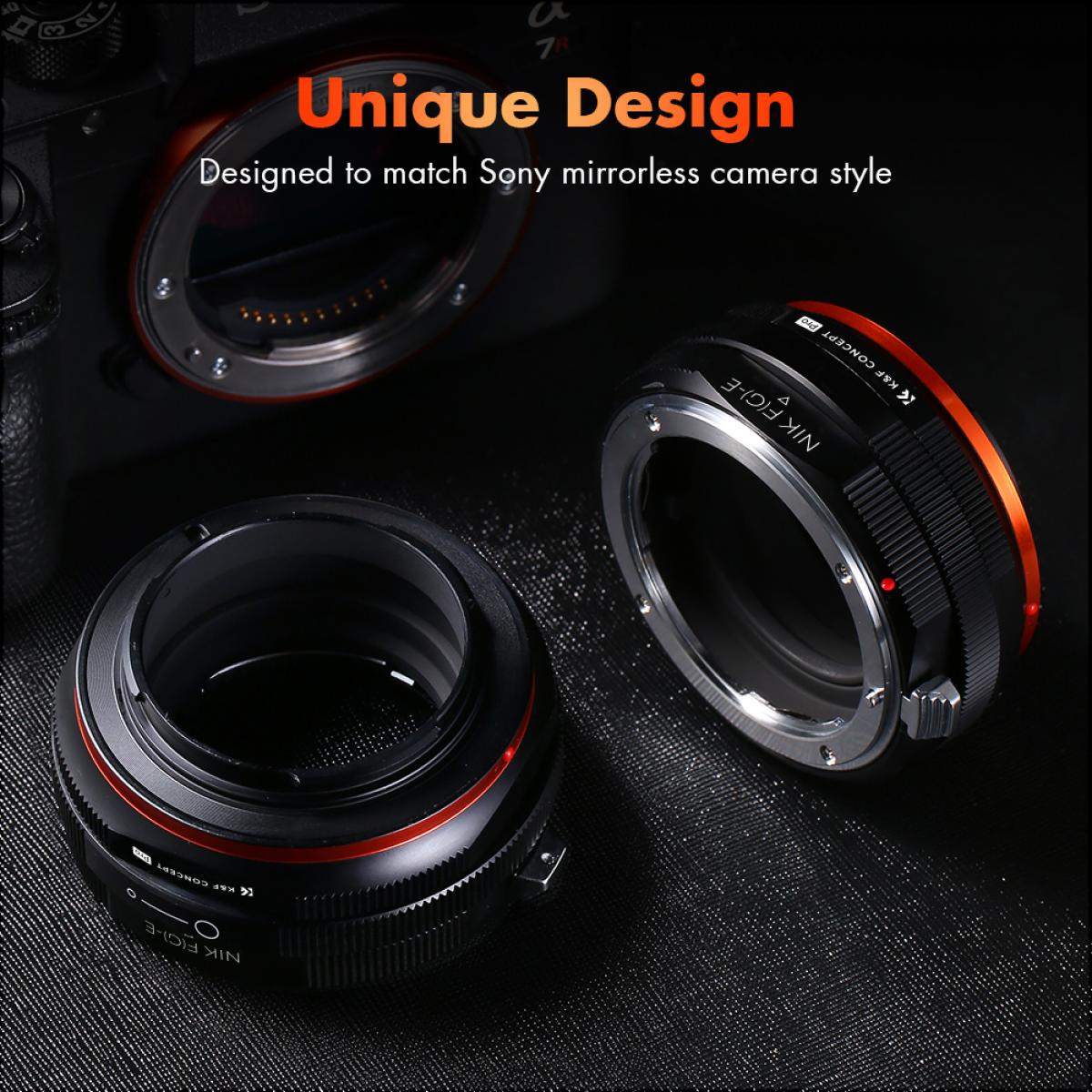 NIK(G)-NEX PRO Lens Adapter Handmatige Focus Compatibele Nikon G/F/AI/D Lenzen voor Sony E Camera Lichaam