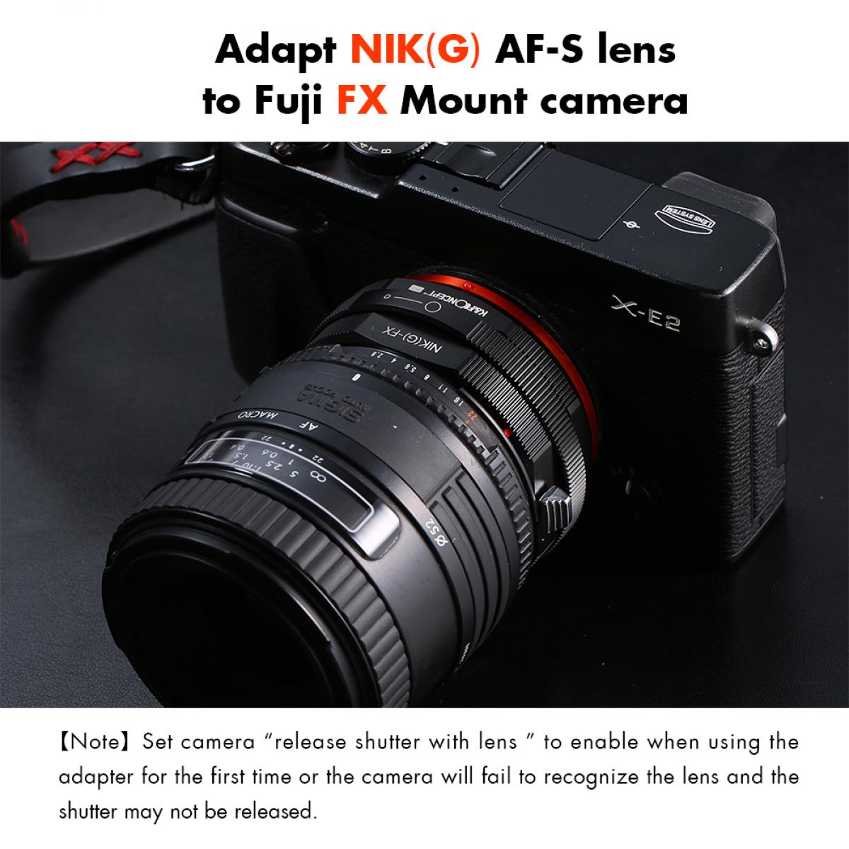 Nikon NIK(G)-FX PRO erittäin tarkka objektiivisovitin (oranssi) K&F Concept M18115 -objektiivisovitin