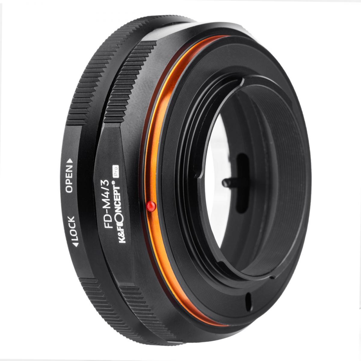 FD-M4/3 PRO -objektiivisovitin (oranssi) K&F Concept M13125 -objektiivisovitin