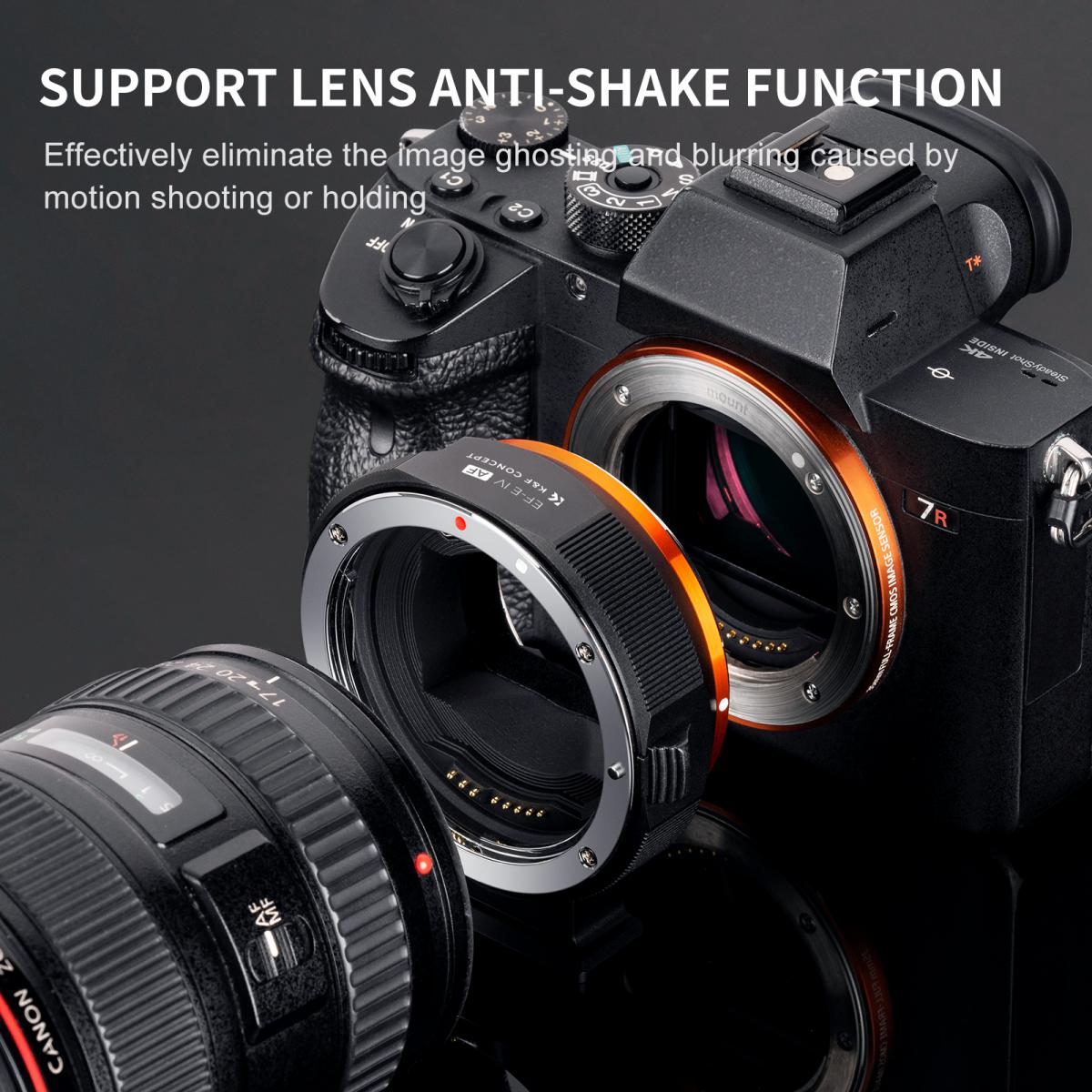 K&F Concept EFNEX Autofokus Adapter für Canon EOS EF Objektiv auf Sony