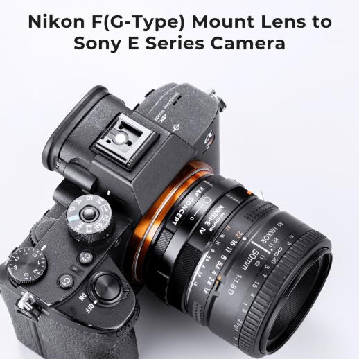 Adattatore obiettivo compatibile con Nikon G su Sony NEX E-Mount sistema telecamere 