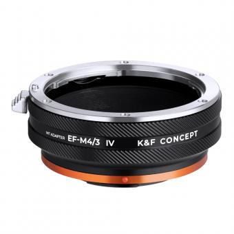 K&F Concept EF-M4/3 Bague d'adaptation Manuelle pour Objectifs Canon EOS EF EF-S vers Appareils Photo M4/3