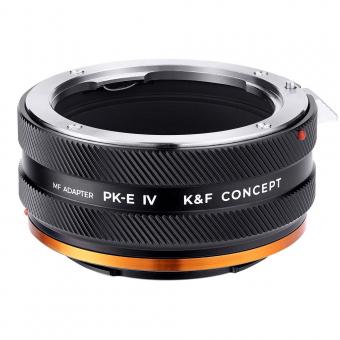 K&F Concept Anillo adaptador de montura de lente Pentax K a cuerpo de cámara Sony E, laca mate, PK-E IV PRO