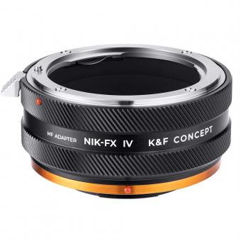 K&F Concept NIK-FX IV PRO Objektivadapter mit Blendenring, kompatibel mit Objektiven der Nikon F-Serie an Fujifilm Fuji X-Series X FX Mount Kameras mit Mattlack-Design
