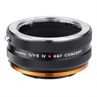 K&F Concept C/Y (Contax/Yashica) Montura de lente SLR para anillo adaptador de cuerpo de cámara Sony E, laca mate, C/YE IV PRO
