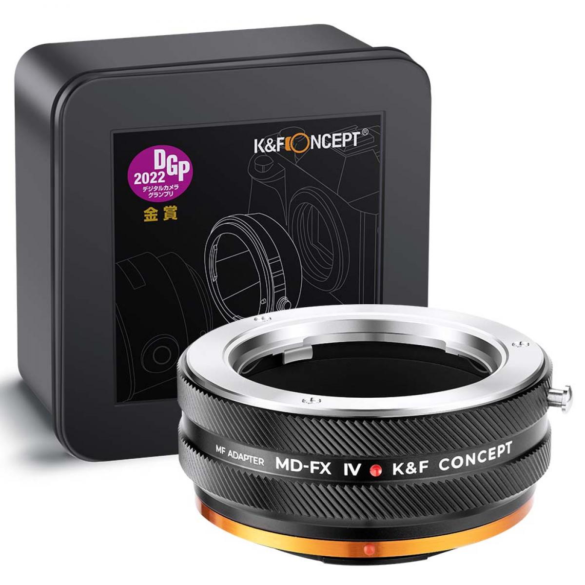K&F Concept Minolta (SR / MD / MC) Lens Montajı - Fuji X Kamera Gövdesi Adaptör Halkası, mat cila, MD-FX IV PRO