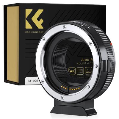 K&F Concept EF–EOS R -sovitin, automaattitarkennusobjektiivin kiinnityssovitin Canon EF EF-S -objektiiville ja Canon EOS R/RF -kiinnityskameroihin