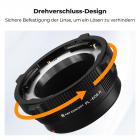 K&F Concept PL-RF-Mount-Objektivadapter, kompatibel mit PL-Mount-Objektivkonverter zum RF-Mount-Kameraadapter