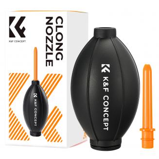 K&F Concept Souffleur d'air pour objectif, pompe à air à poire en caoutchouc, nettoyeur de poussière, avec buse longue pour téléphone portable, tablette, capteurs d'objectif d'appareil photo, clavier, télescopes