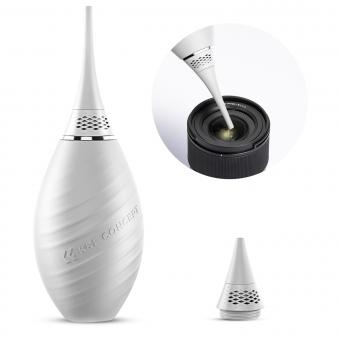 K&F Concept Bellows Camera Power Bellows Pulizia Dotato di Beccucci Lunghi con Punta in Silicone Morbido per Obiettivo, Fotocamera, Sensore, DSLR, Tastiera, Ottica, Bianco
