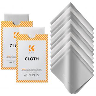 Panni per la pulizia in microfibra K&F Concept Premium, panni per la pulizia di lenti di fotocamere, occhiali, schermi, fotocamere, tablet - Lavabili, confezione da 12, 15 x 18 cm