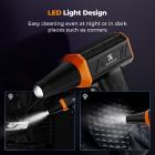 K&F Concept børsteløs trykkluftstøvsuger, justerbar i 3 gir, supervindkraft, oppladbar og bærbar, for dyp rengjøring av datamaskin, tastatur, biltørking, hjem - bytte ut trykkluftkanner