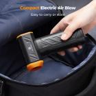 K&F Concept børsteløs trykkluftstøvsuger, justerbar i 3 gir, supervindkraft, oppladbar og bærbar, for dyp rengjøring av datamaskin, tastatur, biltørking, hjem - bytte ut trykkluftkanner