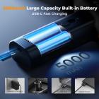 K&F Concept Blåser og sugekraft 2-i-1 trykkluftstøvsuger, med LED-lys, 150 000 o/min elektrisk luftstøvsuger, 3-girs justerbar og bærbar, støvblåser for datamaskin, tastatur, hus, utendørs og bil