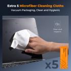 K&F Concept Blåser og sugekraft 2-i-1 trykkluftstøvsuger, med LED-lys, 150 000 o/min elektrisk luftstøvsuger, 3-girs justerbar og bærbar, støvblåser for datamaskin, tastatur, hus, utendørs og bil