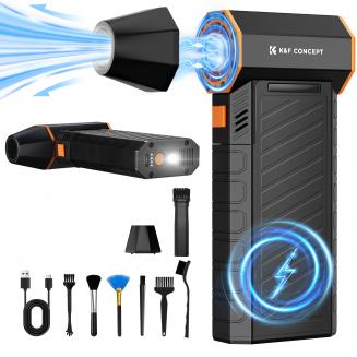 K&F Concept Soffiatore Elettrico 300000 RPM Magnetico, 3 Velocità Aria Compressa Spolverino Air Duster| Motore Brushless Ricaricabile | Per Pulizia Profonda PC, Tastiere, Auto e Ambienti Esterni