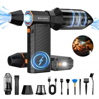 K&F Concept 2-in-1 Magnetic Compressed Air Duster, Electric Air Duster 300000RPM Vacuum Cleaner 3 Gear Super Wind Power Rechargeable Brushless Motor for Computer, Keyboard, Car, Home,Outdoor Cleaning