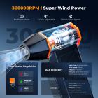 K&F Concept 2-i-1 magnetisk trykkluftstøvsuger, elektrisk luftstøvsuger 300 000 o/min støvsuger med 3 gir, supervindkraft, oppladbar børsteløs motor for datamaskin, tastatur, bil, hjem og utendørs rengjøring