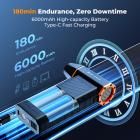 K&F Concept 2-i-1 magnetisk trykkluftstøvsuger, elektrisk luftstøvsuger 300 000 o/min støvsuger med 3 gir, supervindkraft, oppladbar børsteløs motor for datamaskin, tastatur, bil, hjem og utendørs rengjøring